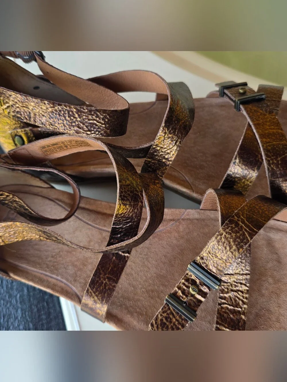 UGG Metallic Bronze Strappy Sandals